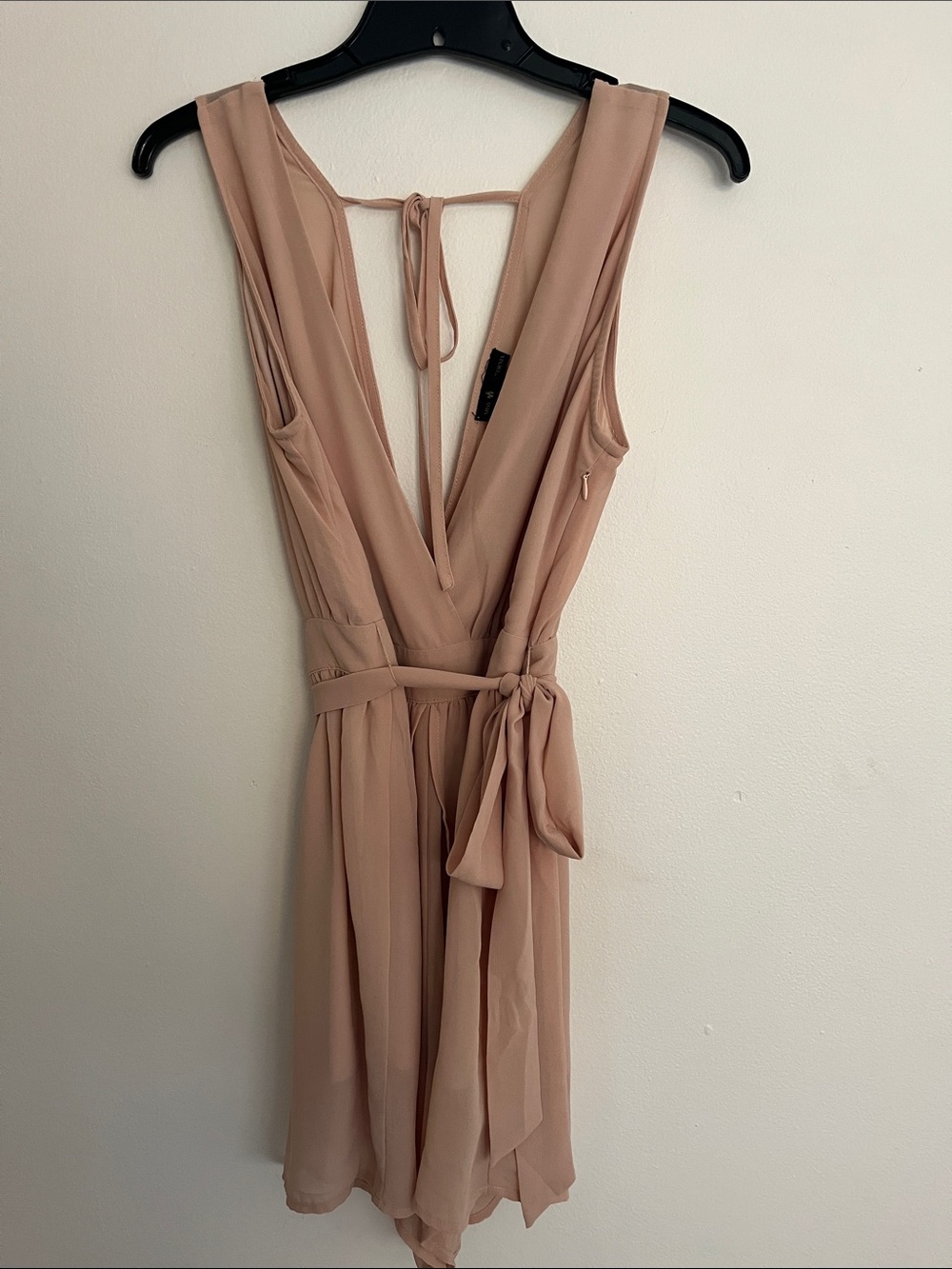 Tie-Back Skort Dress in Blush